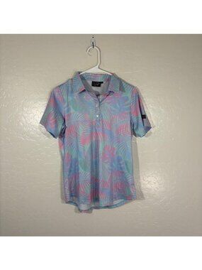Sunday Swagger Golf Polo Shirt Womens Small Colorful Bold Athletic Stretch